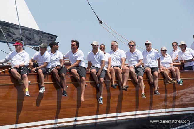 The 27m Tempus Fugit certainly combines speed with style as she took today's race and Class win.  © www.clairematches.com